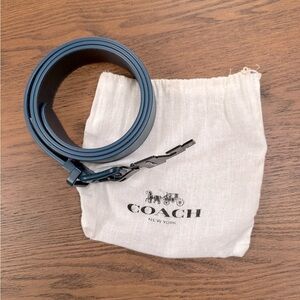 Coach Blue Leather Belt